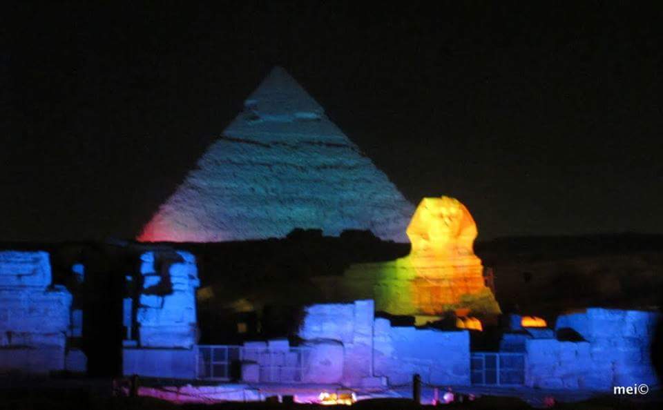 Sound and light Show at  Giza Pyramids Plateau